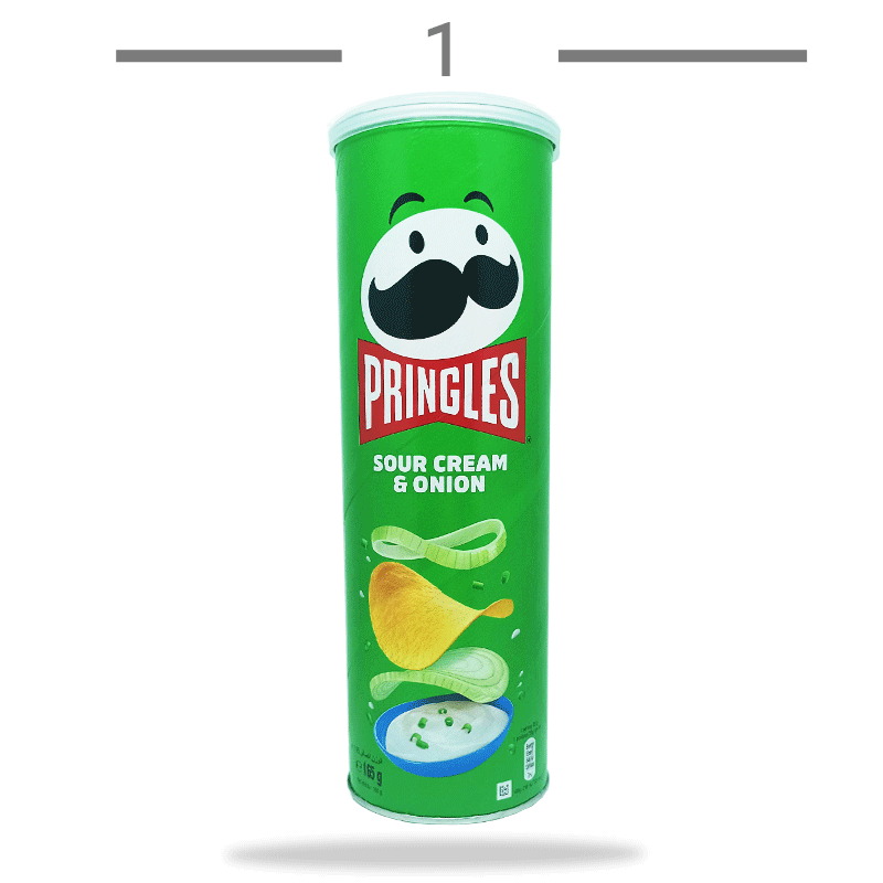 چیپس پرینگلز Pringles با طعم پیاز و خامه ترش 165 گرم