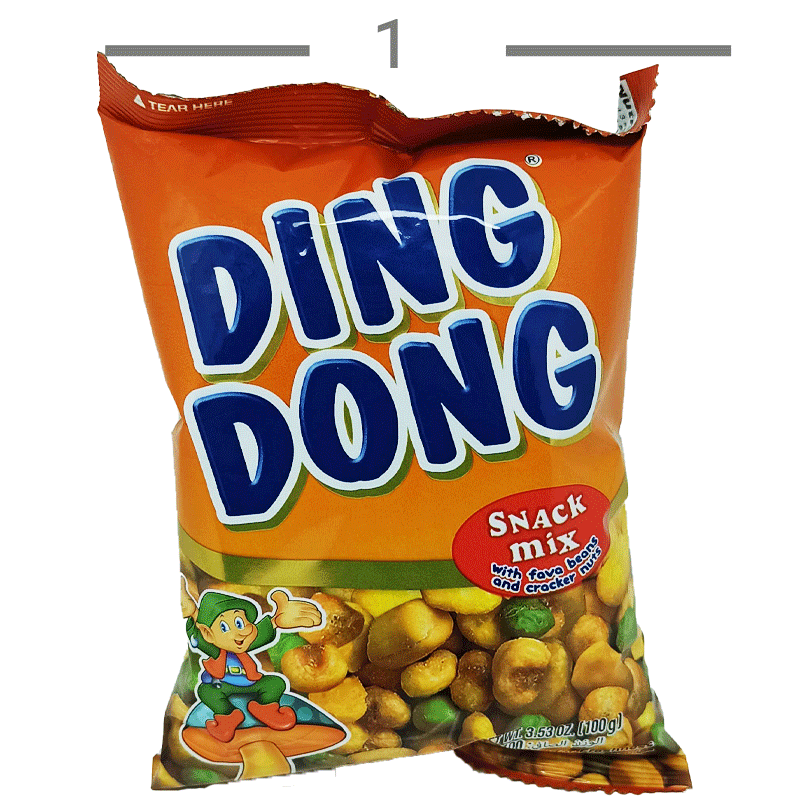  آجیل دینگ دونگ DING DONG مخلوط مغز ها وزن 100 گرم 