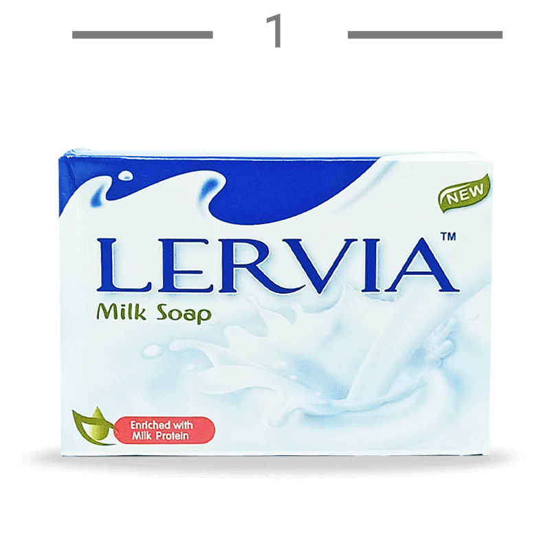 صابون شیر لرویا LERVIA روشن کننده و سفید کننده 90 گرم
