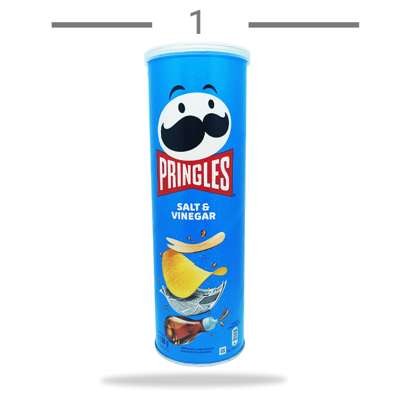  چیپس پرینگلز Pringles با طعم سرکه نمکی 165 گرم 