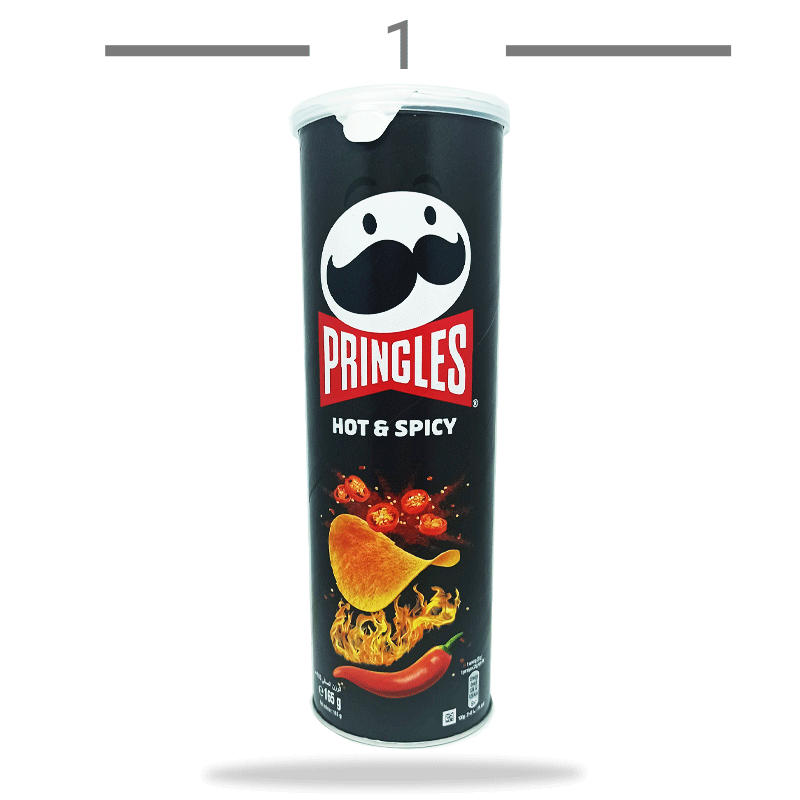 چیپس پرینگلز Pringles با طعم تند و آتشی 165 گرم